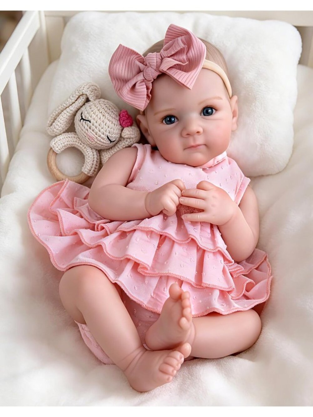 20in Handcrafted Reborn Baby Doll Poseable Soft Body Realistic Newborn
